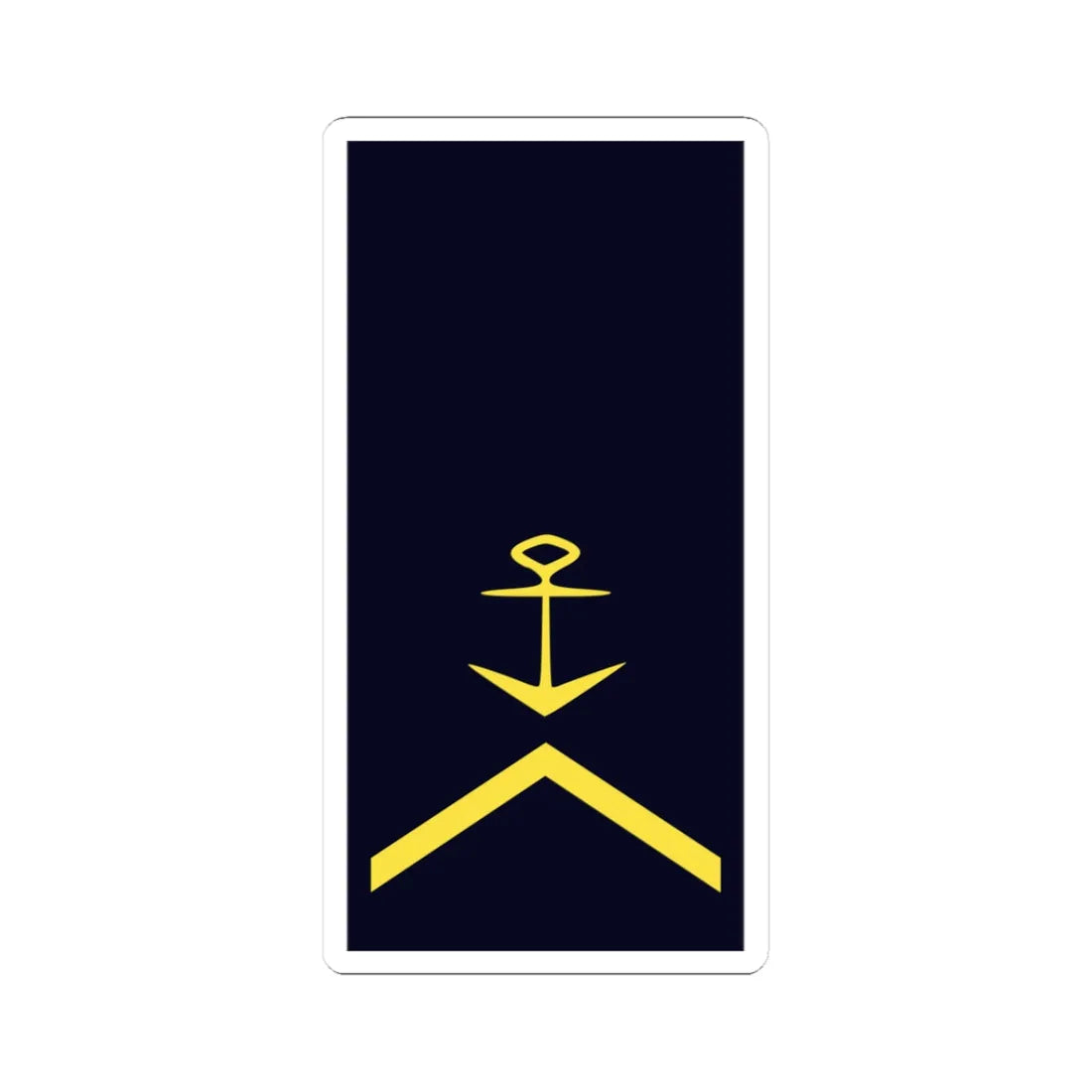 GE NAVY OR 6a Btsm (Military Rank) STICKER Vinyl Kiss-Cut Decal 3 Inch White - The Sticker Space