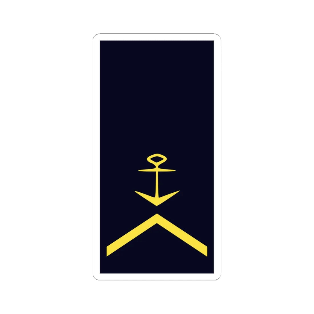 GE NAVY OR 6a Btsm (Military Rank) STICKER Vinyl Kiss-Cut Decal 4 Inch White - The Sticker Space