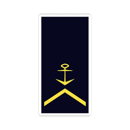 GE NAVY OR 6a Btsm (Military Rank) STICKER Vinyl Kiss-Cut Decal 4 Inch White - The Sticker Space