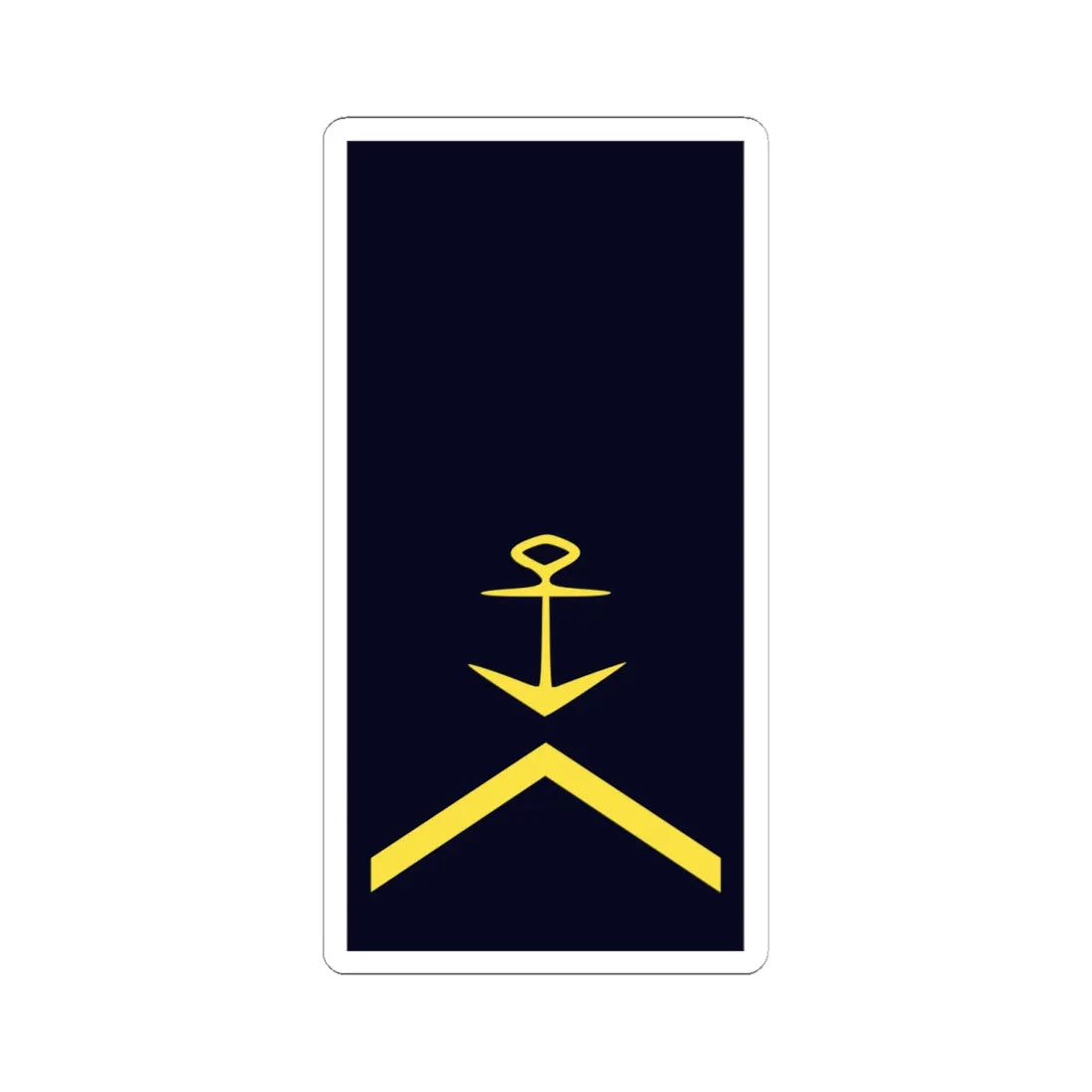 GE NAVY OR 6a Btsm (Military Rank) STICKER Vinyl Kiss-Cut Decal 6 Inch White - The Sticker Space
