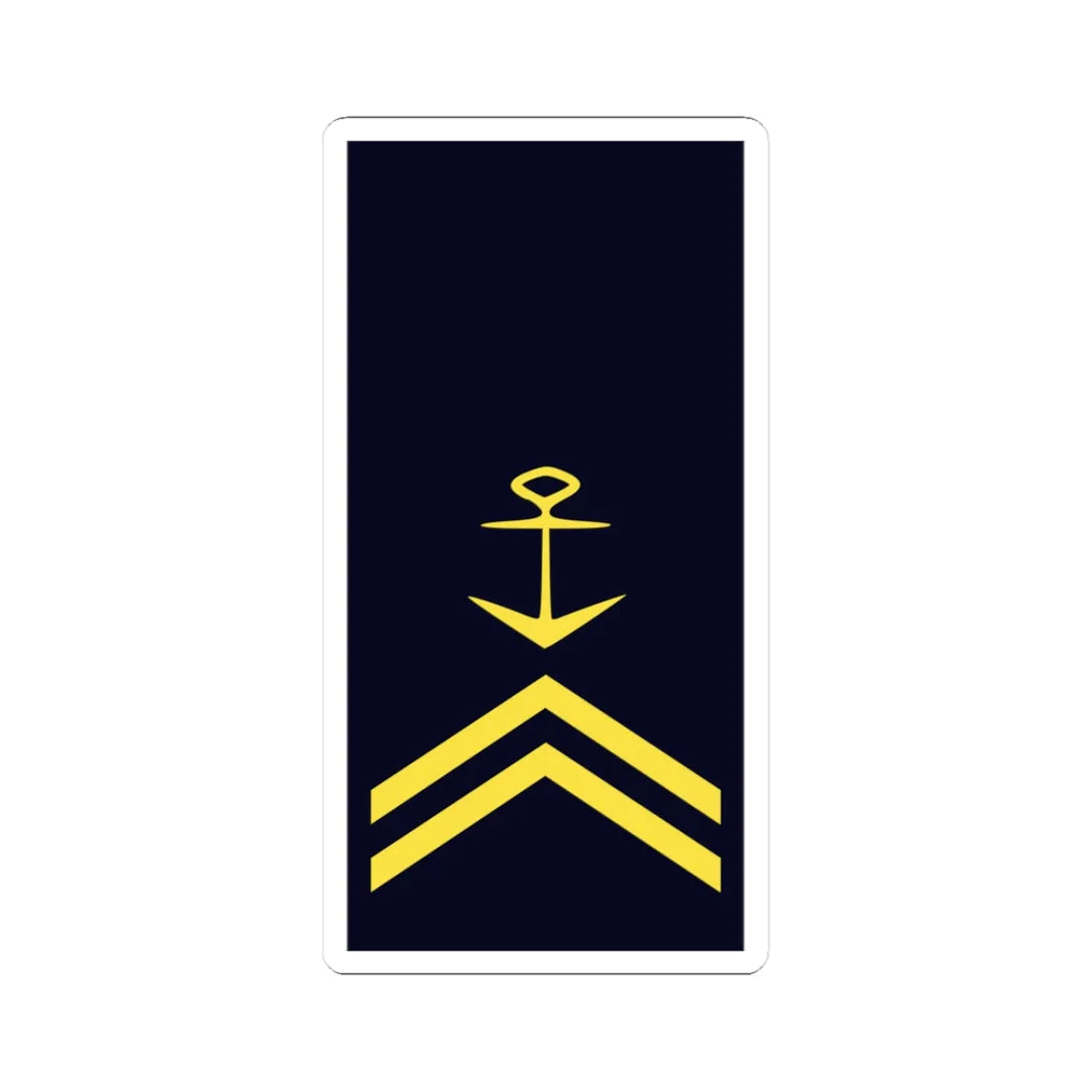 GE NAVY OR 6b OBtsm (Military Rank) STICKER Vinyl Kiss-Cut Decal 3 Inch White - The Sticker Space