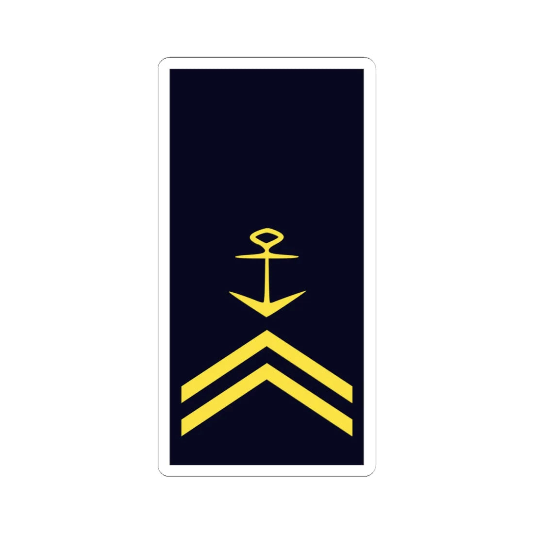 GE NAVY OR 6b OBtsm (Military Rank) STICKER Vinyl Kiss-Cut Decal 4 Inch White - The Sticker Space