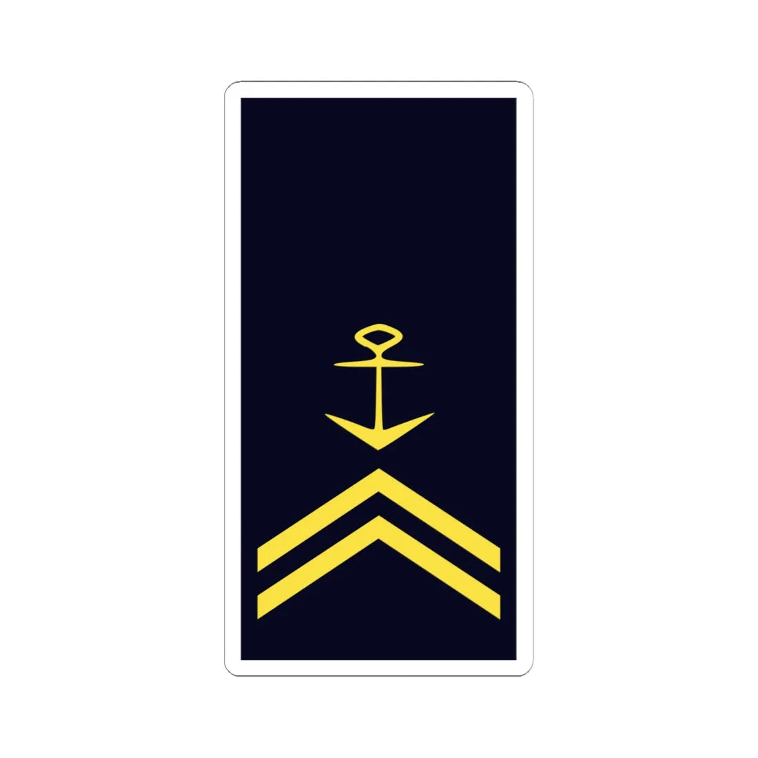GE NAVY OR 6b OBtsm (Military Rank) STICKER Vinyl Kiss-Cut Decal 6 Inch White - The Sticker Space