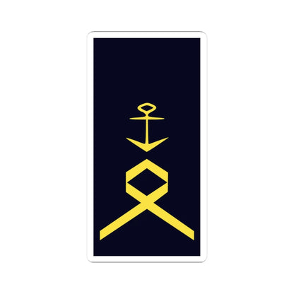 GE NAVY OR 7 HptBtsm (Military Rank) STICKER Vinyl Kiss-Cut Decal 3 Inch White - The Sticker Space