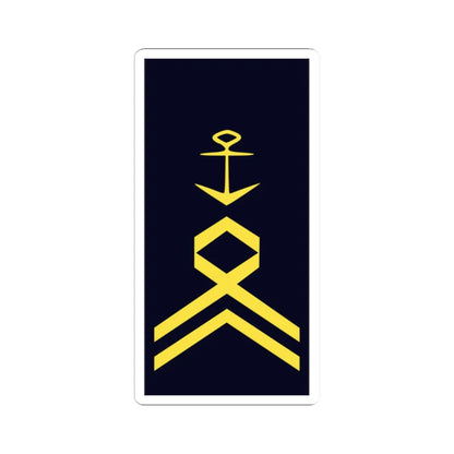 GE NAVY OR 8 StBtsm (Military Rank) STICKER Vinyl Kiss-Cut Decal 2 Inch White - The Sticker Space