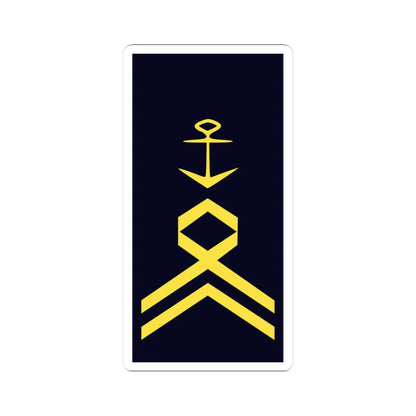 GE NAVY OR 8 StBtsm (Military Rank) STICKER Vinyl Kiss-Cut Decal 3 Inch White - The Sticker Space