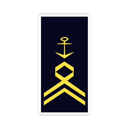 GE NAVY OR 8 StBtsm (Military Rank) STICKER Vinyl Kiss-Cut Decal 4 Inch White - The Sticker Space