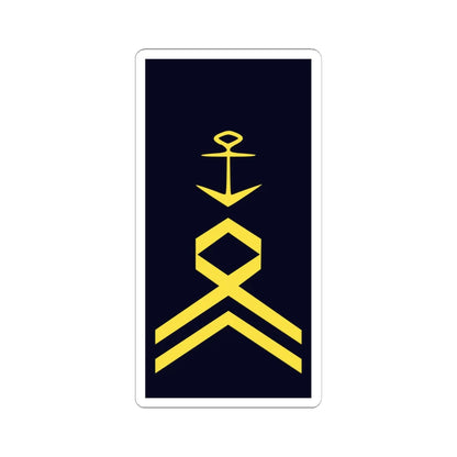GE NAVY OR 8 StBtsm (Military Rank) STICKER Vinyl Kiss-Cut Decal 6 Inch White - The Sticker Space
