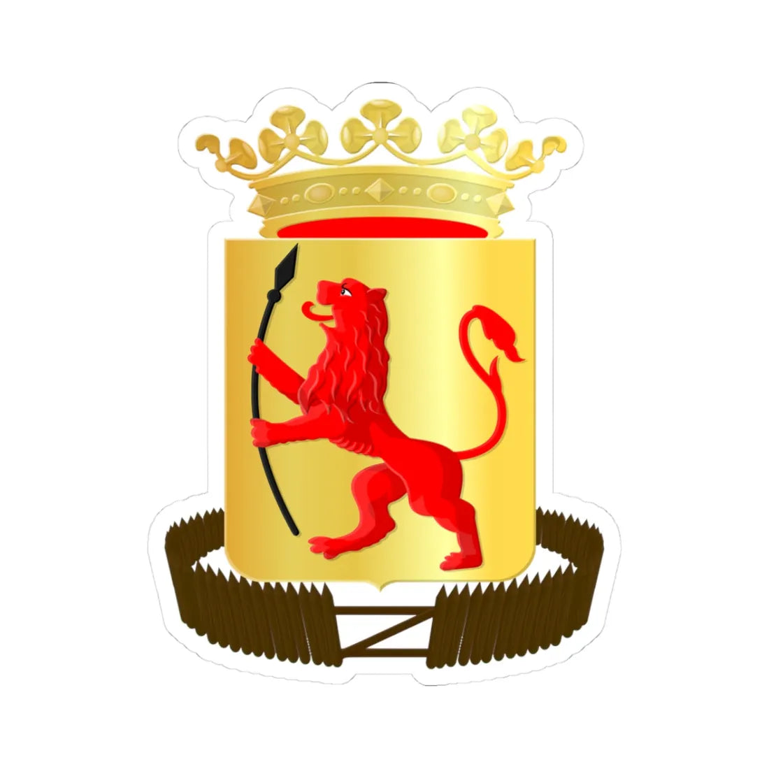 Geertruidenberg wapen (Netherlands) (Coat of Arms) STICKER Vinyl Kiss-Cut Decal 3 Inch White - The Sticker Space