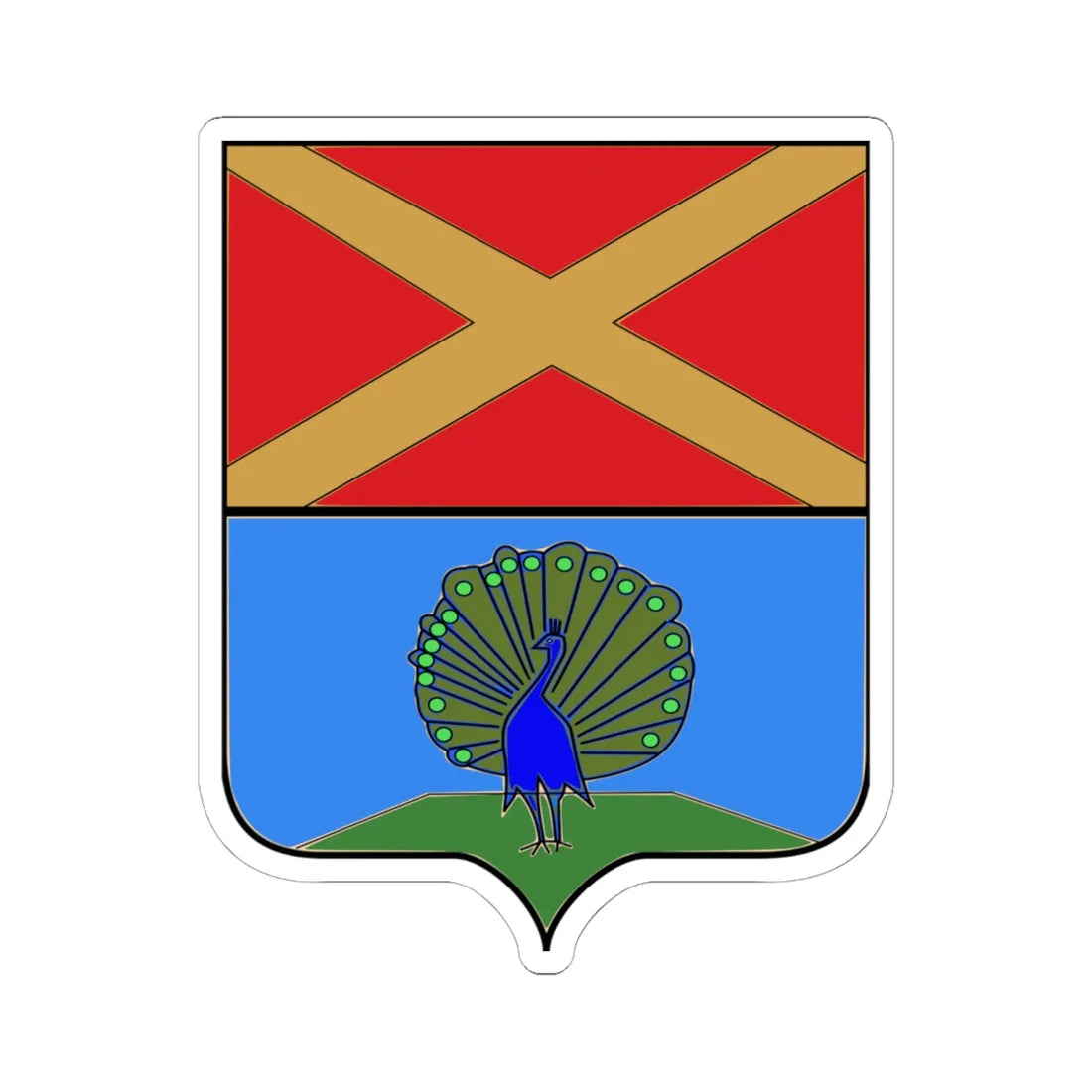 Gelmini (Italy) (Coat of Arms) STICKER Vinyl Kiss-Cut Decal 6 Inch White - The Sticker Space