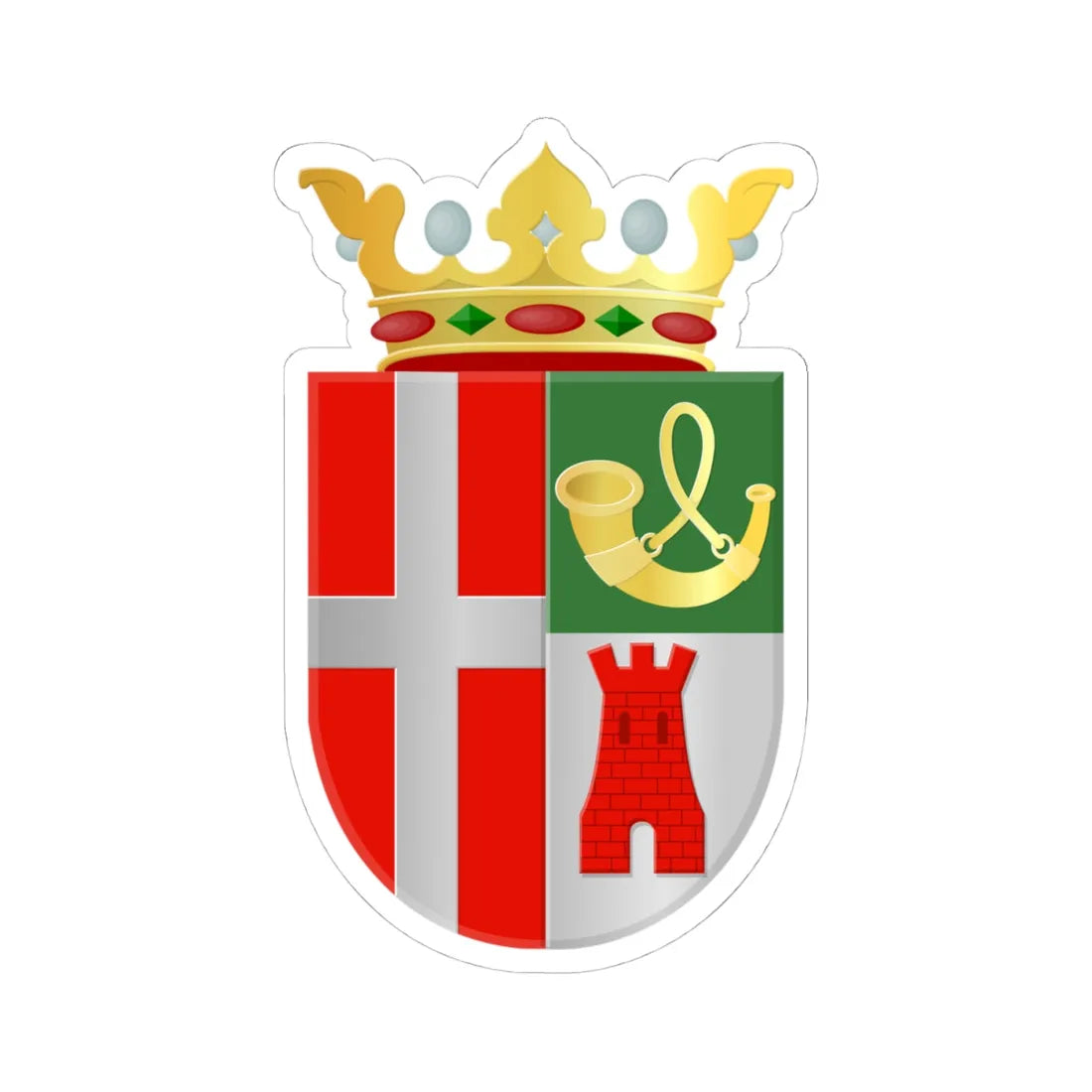 Gemeente Vollenhove (Netherlands) (Coat of Arms) STICKER Vinyl Kiss-Cut Decal 4 Inch White - The Sticker Space