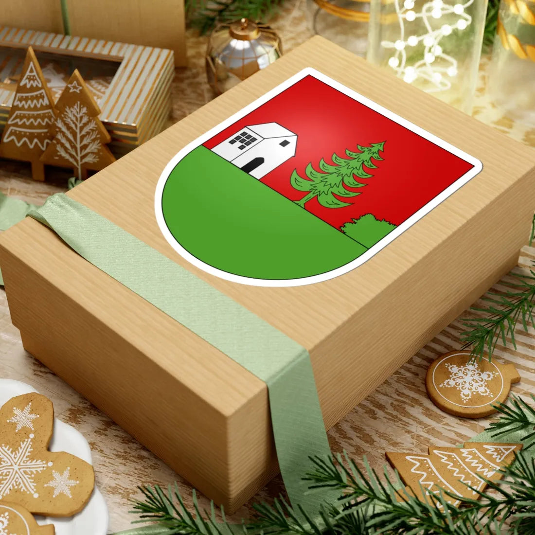 Gempenach-coat of arms (Switzerland) (Coat of Arms) STICKER Vinyl Kiss-Cut Decal - The Sticker Space