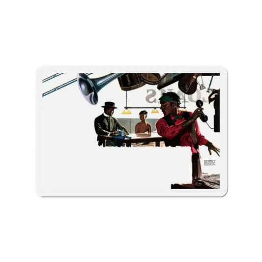 Gems from Garcia, Collier's, March 12, 1949 (Magazine Illustration) Refrigerator Magnet 2 Inch Die-Cut - The Sticker Space