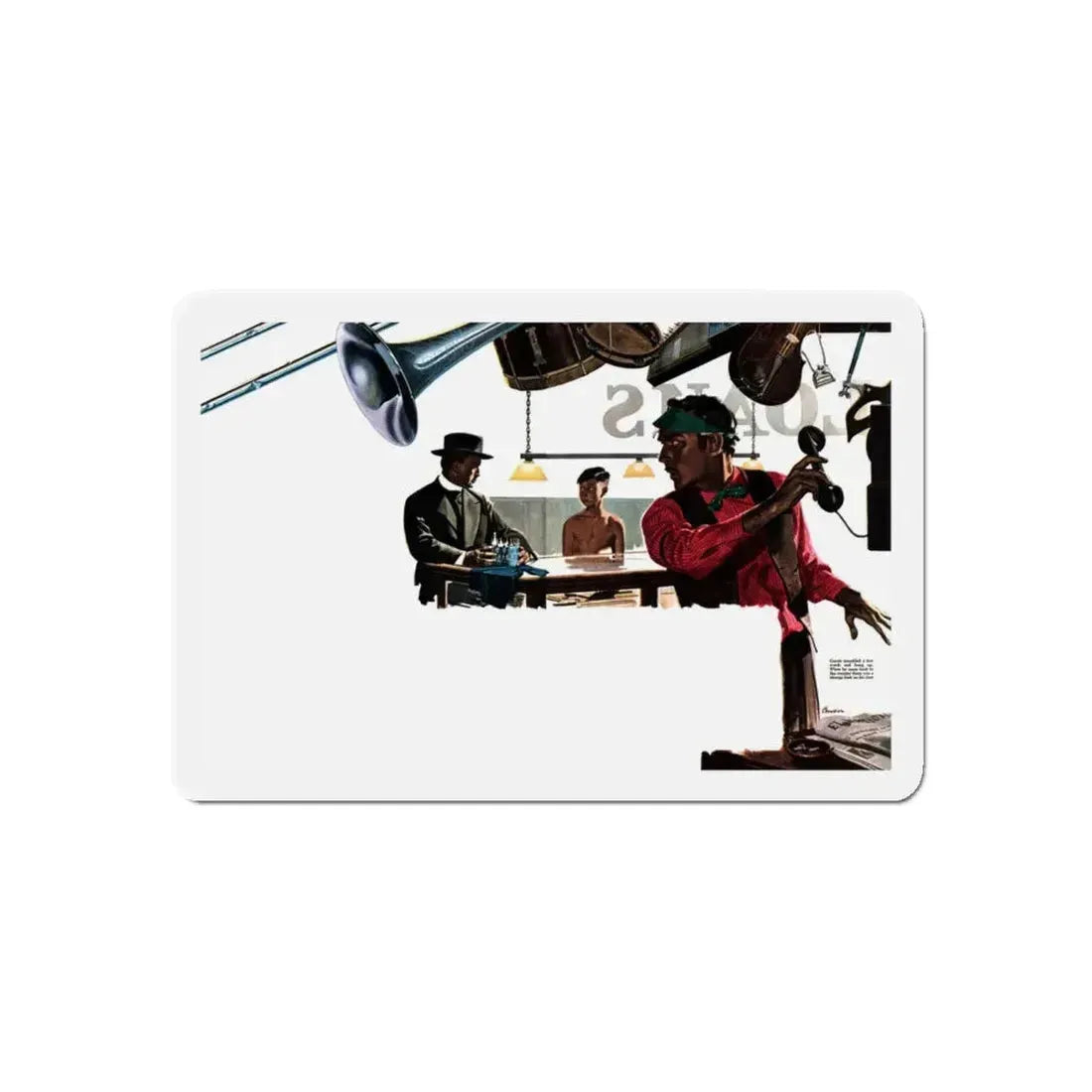 Gems from Garcia, Collier's, March 12, 1949 (Magazine Illustration) Refrigerator Magnet 4 Inch Die-Cut - The Sticker Space