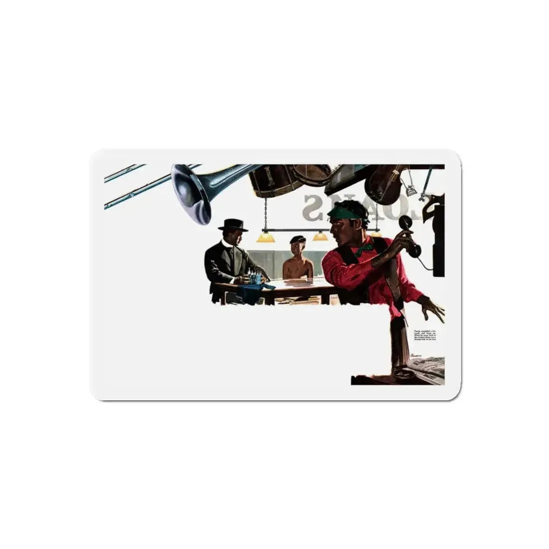 Gems from Garcia, Collier's, March 12, 1949 (Magazine Illustration) Refrigerator Magnet 5 Inch Die-Cut - The Sticker Space