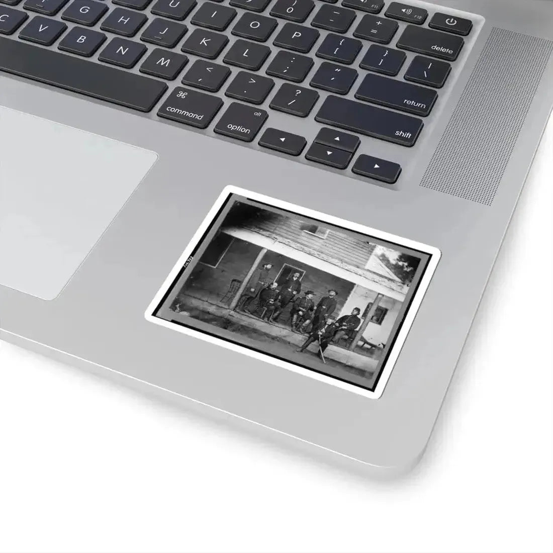 Gen. Alexander Mccook and Staff Posed on Porch Near Washington, D.C. (U.S. Civil War) STICKER Vinyl Kiss-Cut Decal - The Sticker Space