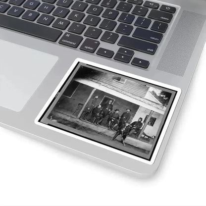 Gen. Alexander Mccook and Staff Posed on Porch Near Washington, D.C. (U.S. Civil War) STICKER Vinyl Kiss-Cut Decal - The Sticker Space