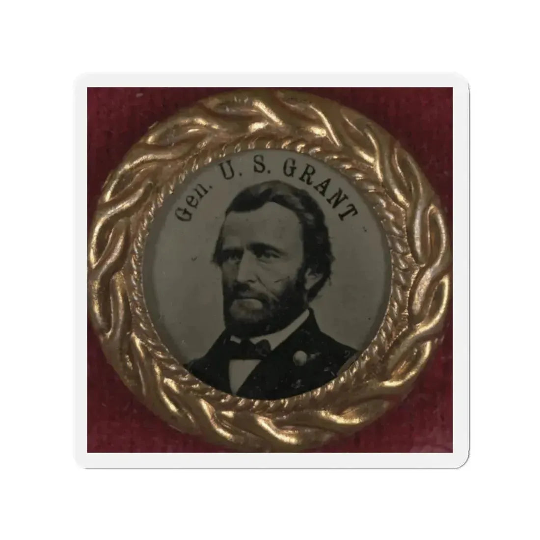 Gen. U.S. Grant Campaign Button For 1868 Presidential Election (U.S. Civil War) Refrigerator Magnet 2 Inch Die-Cut - The Sticker Space