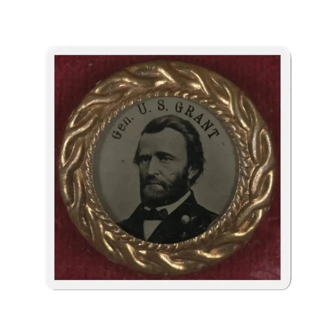 Gen. U.S. Grant Campaign Button For 1868 Presidential Election (U.S. Civil War) Refrigerator Magnet 3 Inch Die-Cut - The Sticker Space