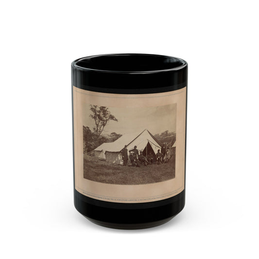 Gen. Randolph B. Marcy With Officers And Civilians At Army Of The Potomac Headquarters. Antietam, Md. (U.S. Civil War) Black Coffee Mug-15oz-The Sticker Space