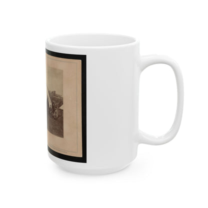 Gen. Randolph B. Marcy With Officers And Civilians At Army Of The Potomac Headquarters. Antietam, Md. (U.S. Civil War) White Coffee Mug