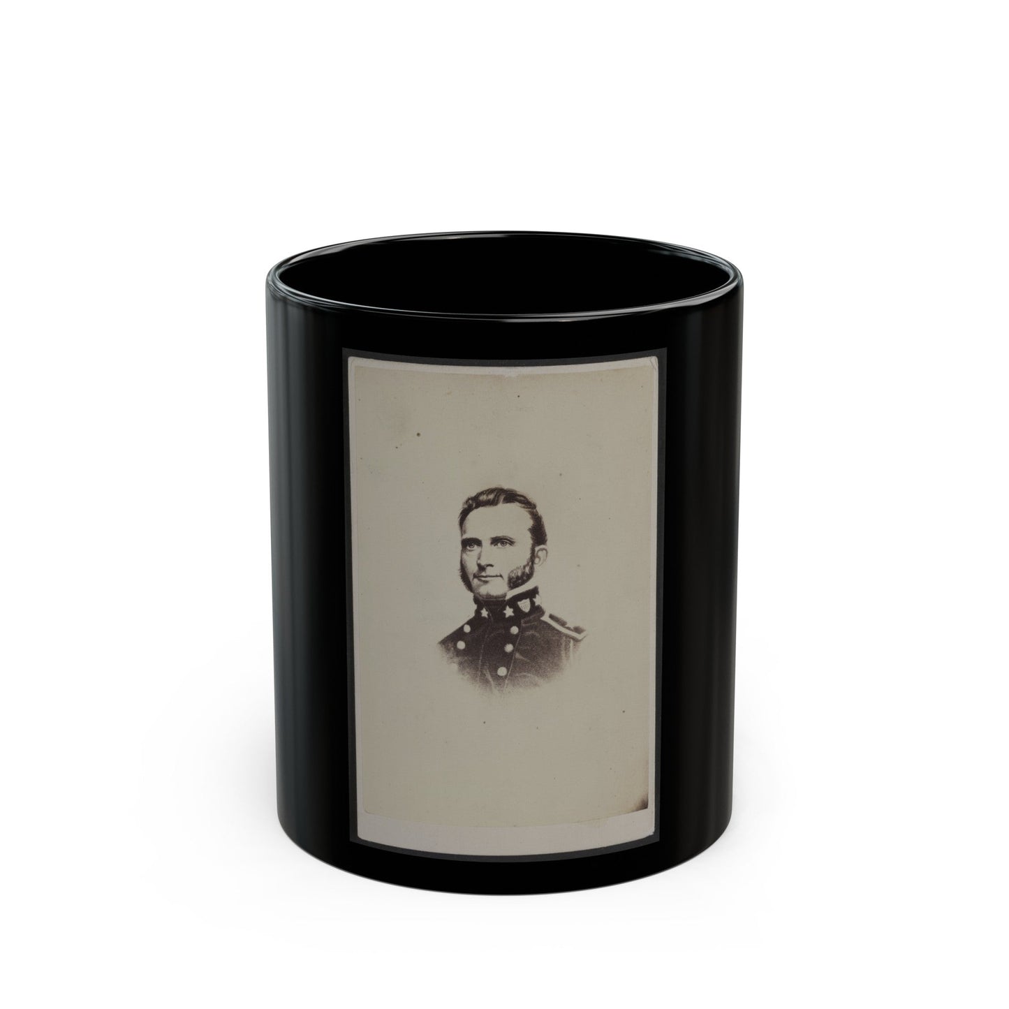 Gen. Stonewall Jackson (U.S. Civil War) Black Coffee Mug-11oz-The Sticker Space