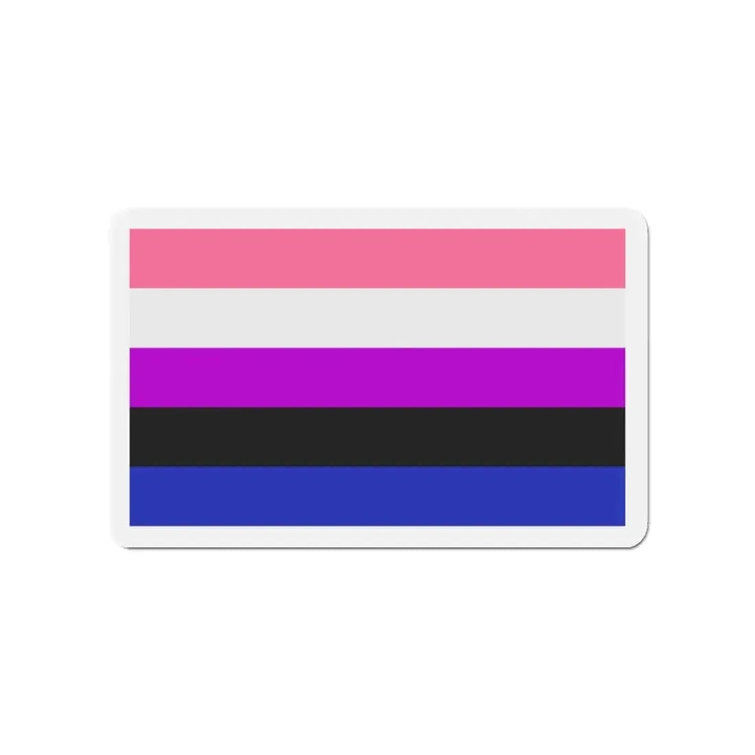 Genderfluidity Pride Flag - Refrigerator Magnet 4 Inch - The Sticker Space
