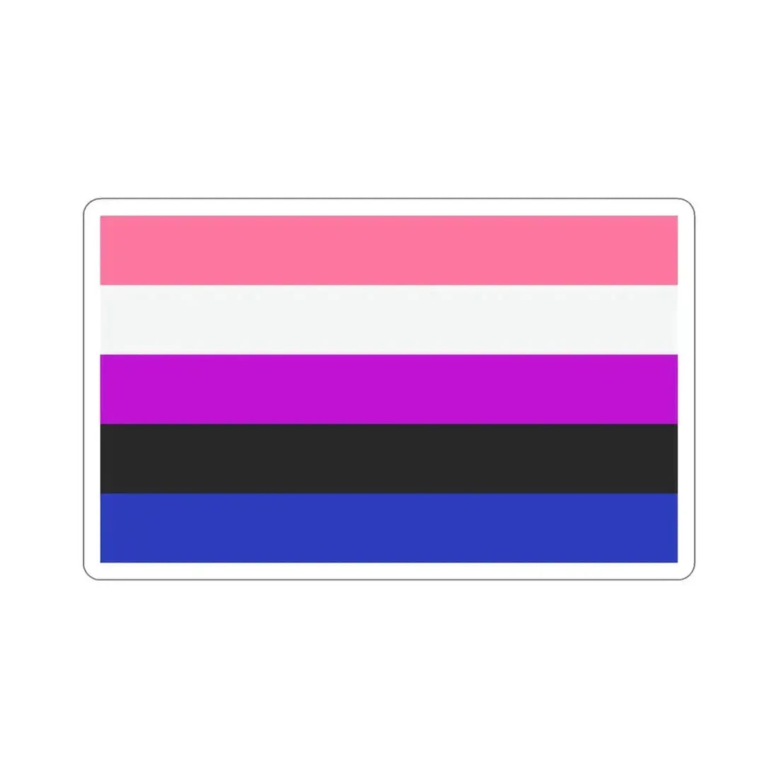 Genderfluidity Pride Flag STICKER Vinyl Die-Cut Decal 4 Inch - The Sticker Space