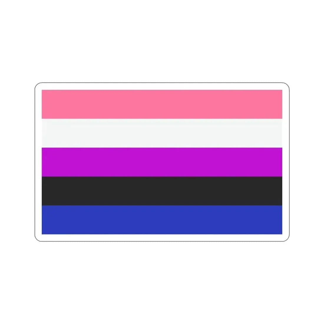 Genderfluidity Pride Flag STICKER Vinyl Die-Cut Decal 5 Inch - The Sticker Space