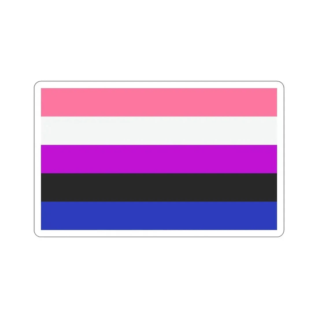 Genderfluidity Pride Flag STICKER Vinyl Die-Cut Decal 6 Inch - The Sticker Space