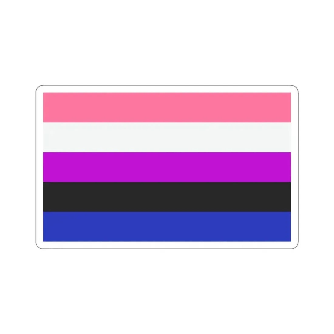 Genderfluidity Pride Flag STICKER Vinyl Die-Cut Decal - The Sticker Space