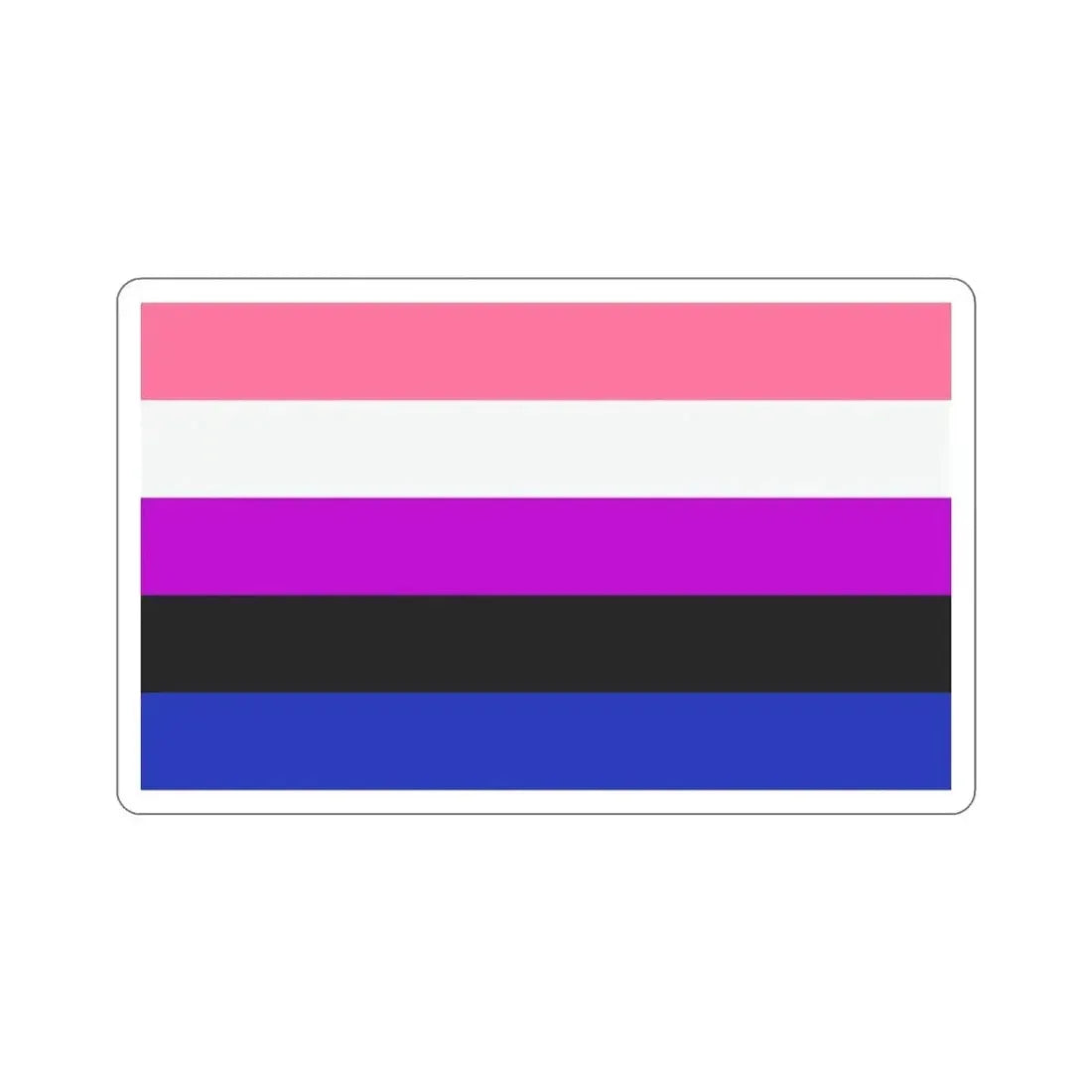 Genderfluidity Pride Flag STICKER Vinyl Die-Cut Decal - The Sticker Space
