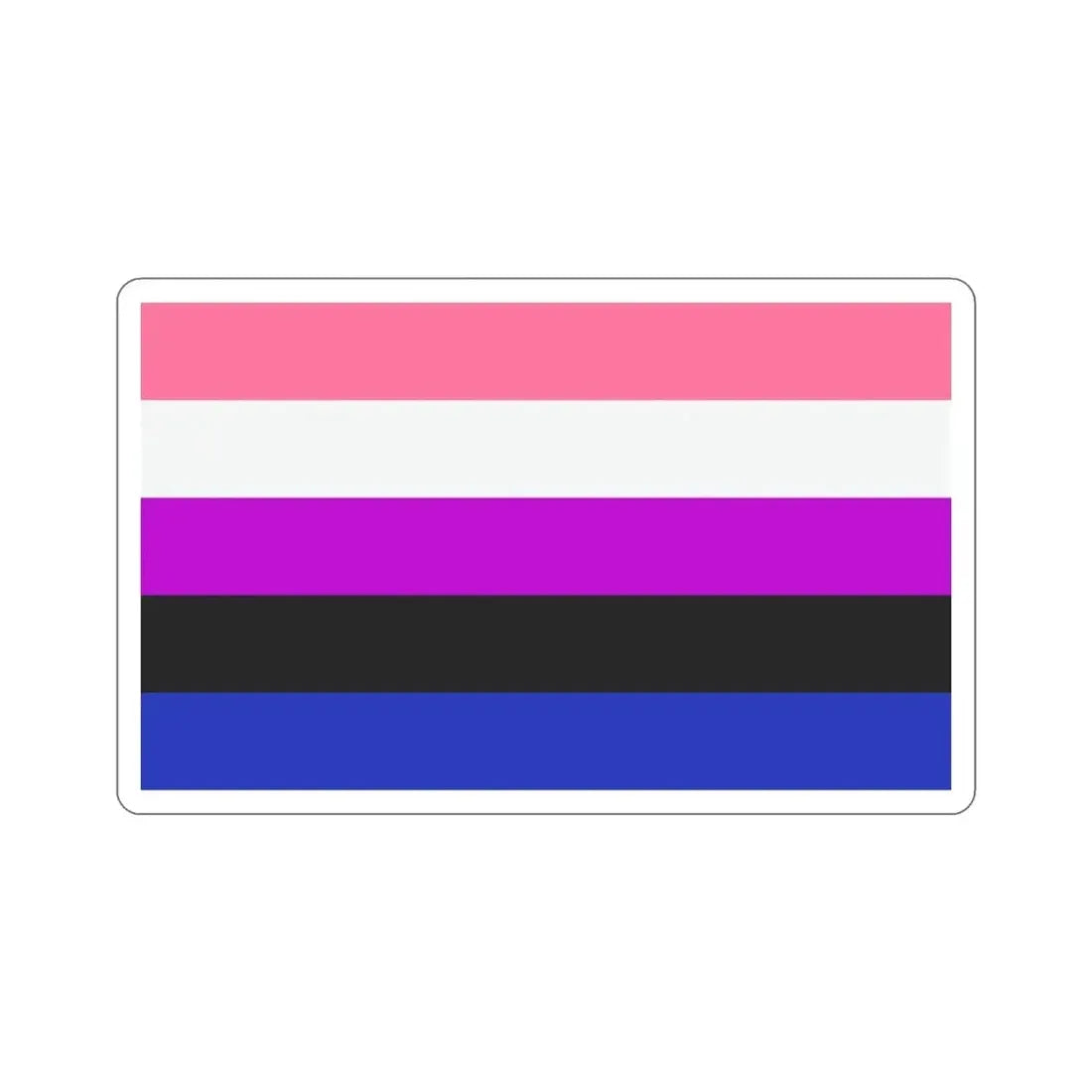Genderfluidity Pride Flag STICKER Vinyl Die-Cut Decal - The Sticker Space