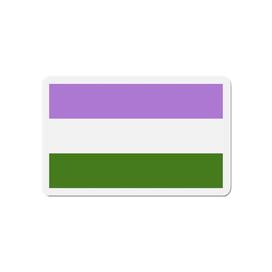 Genderqueer Pride Flag - Die-Cut Magnet-6 × 6"-The Sticker Space