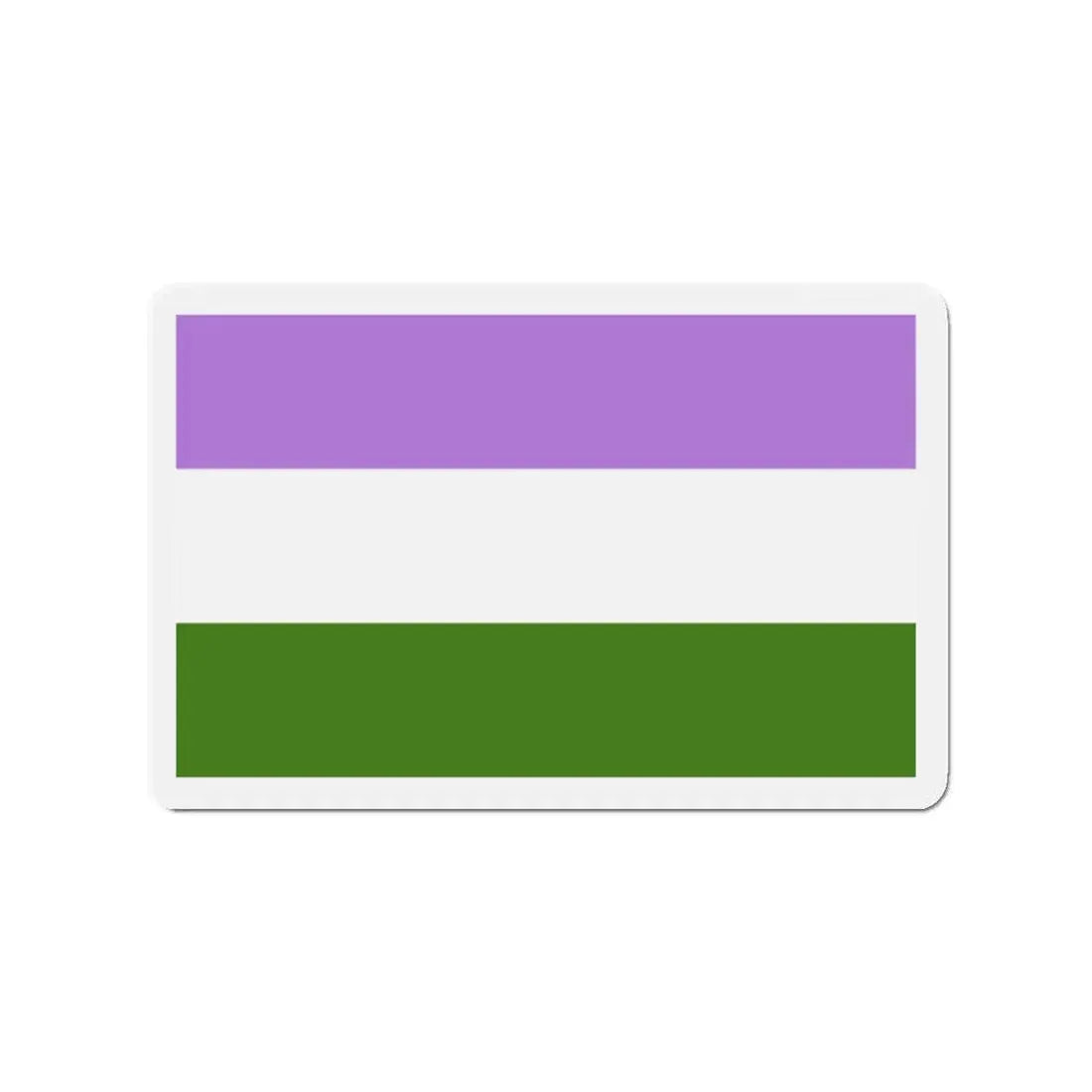 Genderqueer Pride Flag - Refrigerator Magnet 2 Inch - The Sticker Space