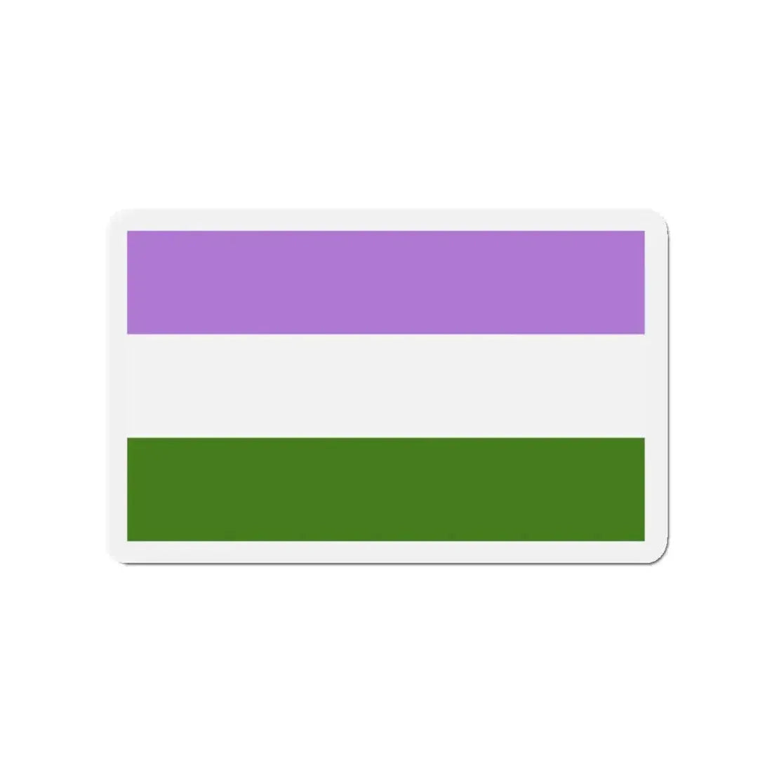 Genderqueer Pride Flag - Refrigerator Magnet 3 Inch - The Sticker Space