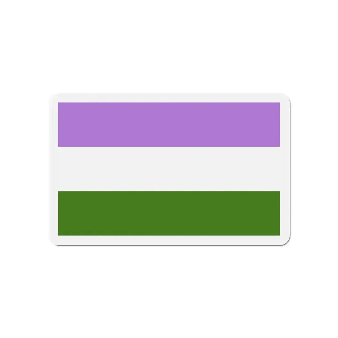 Genderqueer Pride Flag - Refrigerator Magnet 4 Inch - The Sticker Space