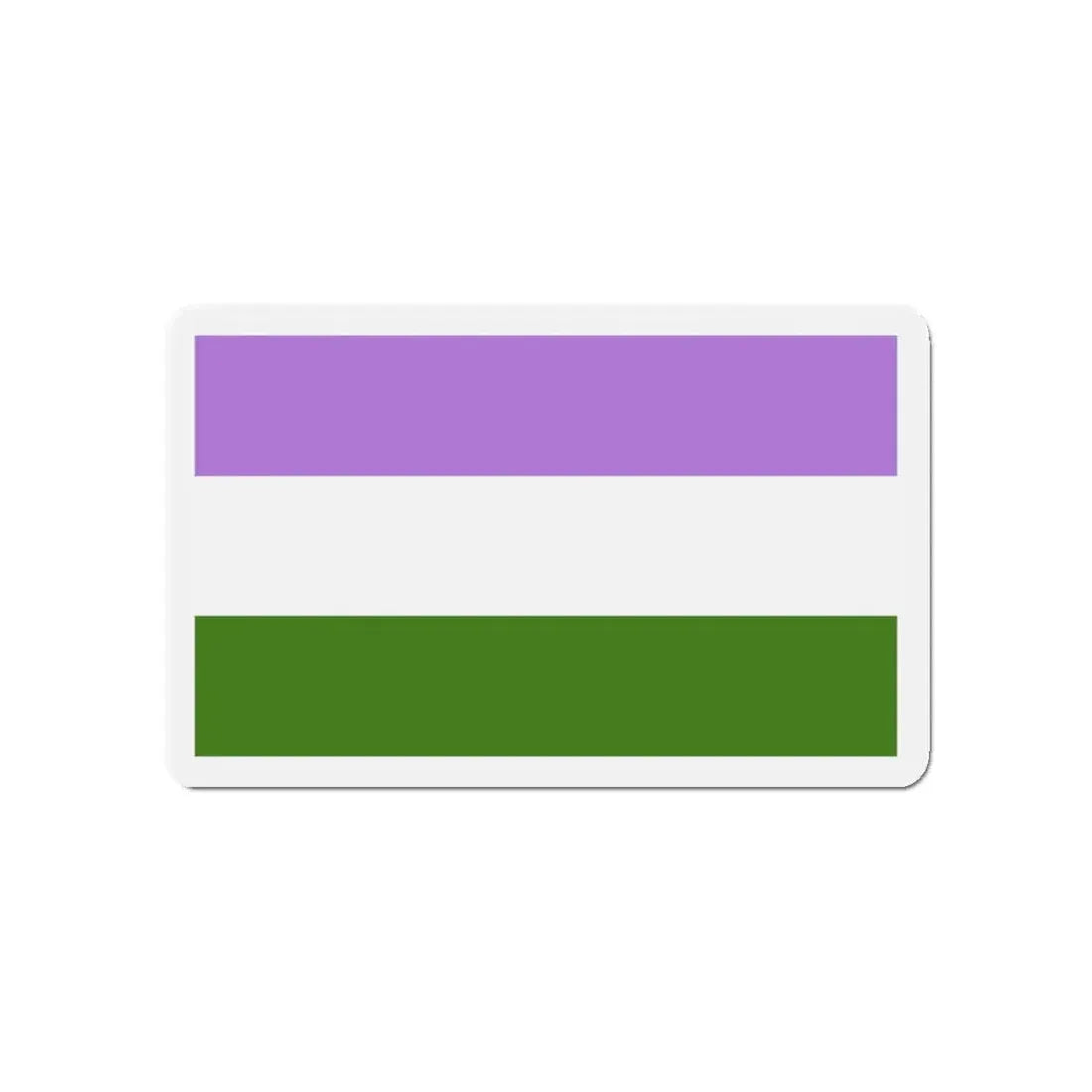Genderqueer Pride Flag - Refrigerator Magnet 5 Inch - The Sticker Space
