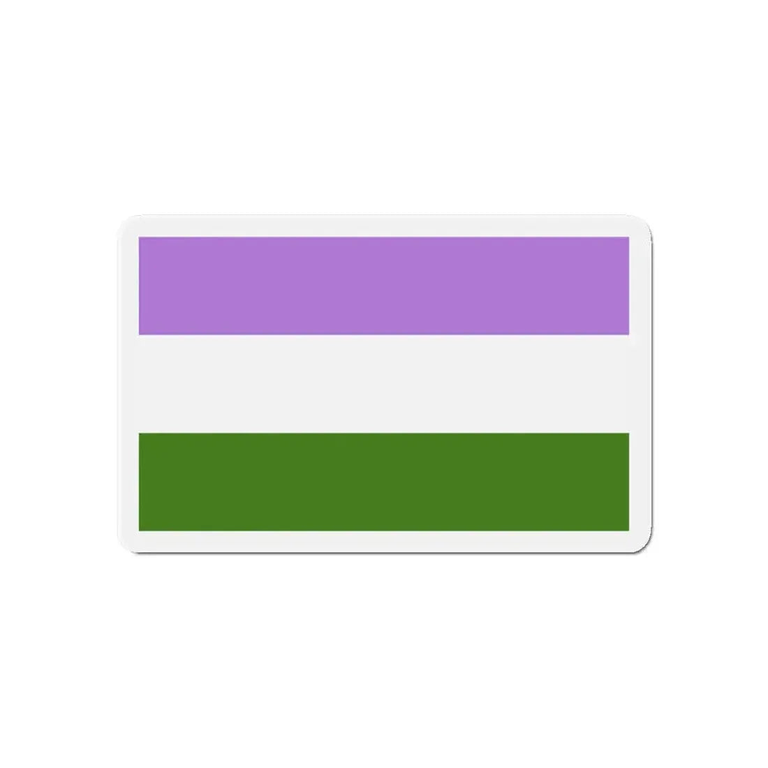 Genderqueer Pride Flag - Refrigerator Magnet 6 Inch - The Sticker Space