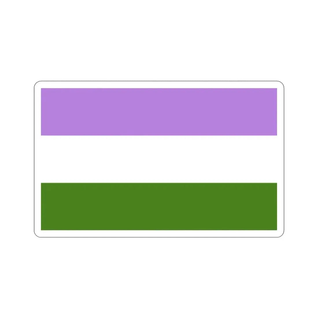 Genderqueer Pride Flag STICKER Vinyl Die-Cut Decal 2 Inch - The Sticker Space