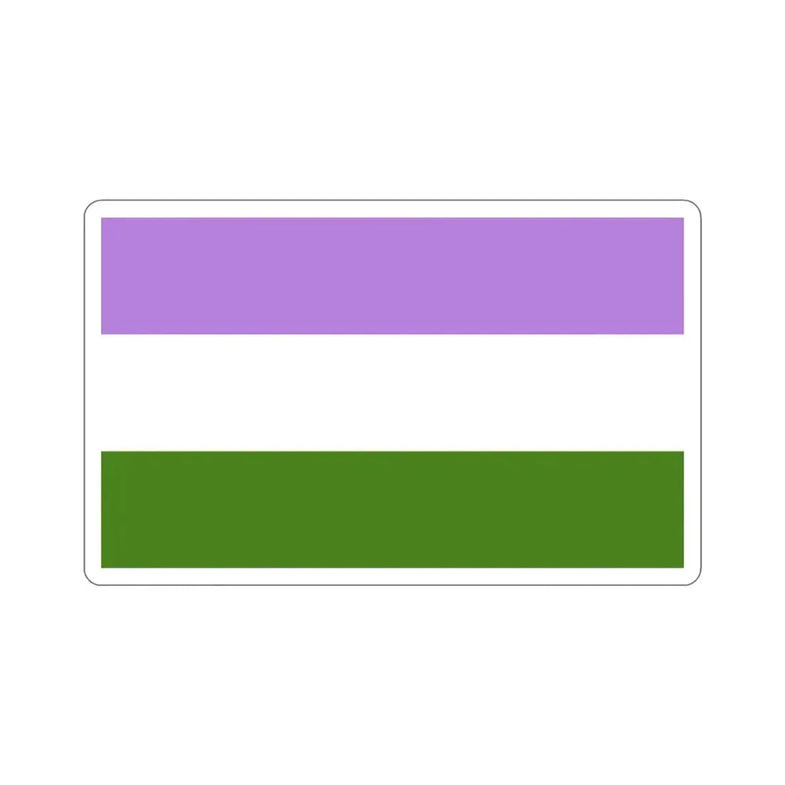 Genderqueer Pride Flag STICKER Vinyl Die-Cut Decal 3 Inch - The Sticker Space
