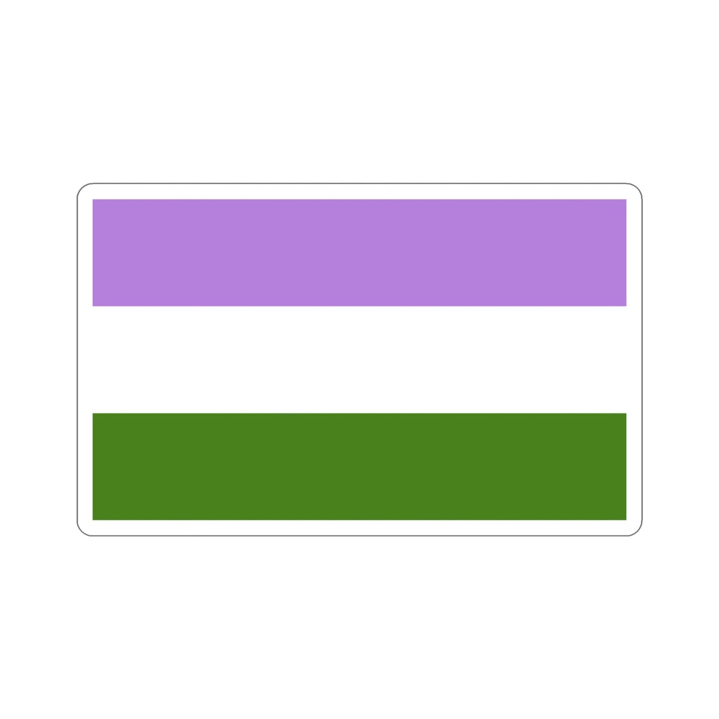 Genderqueer Pride Flag STICKER Vinyl Die-Cut Decal-4 Inch-The Sticker Space