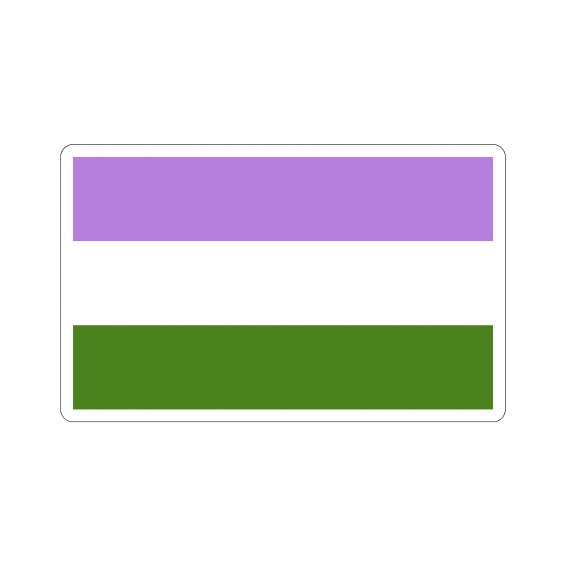 Genderqueer Pride Flag STICKER Vinyl Die-Cut Decal-4 Inch-The Sticker Space