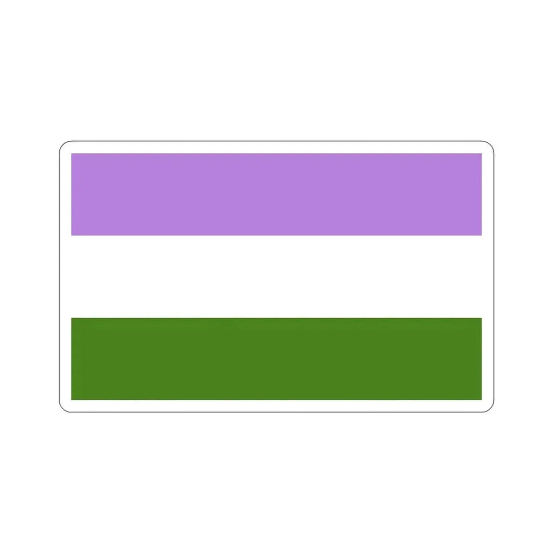 Genderqueer Pride Flag STICKER Vinyl Die-Cut Decal 4 Inch - The Sticker Space