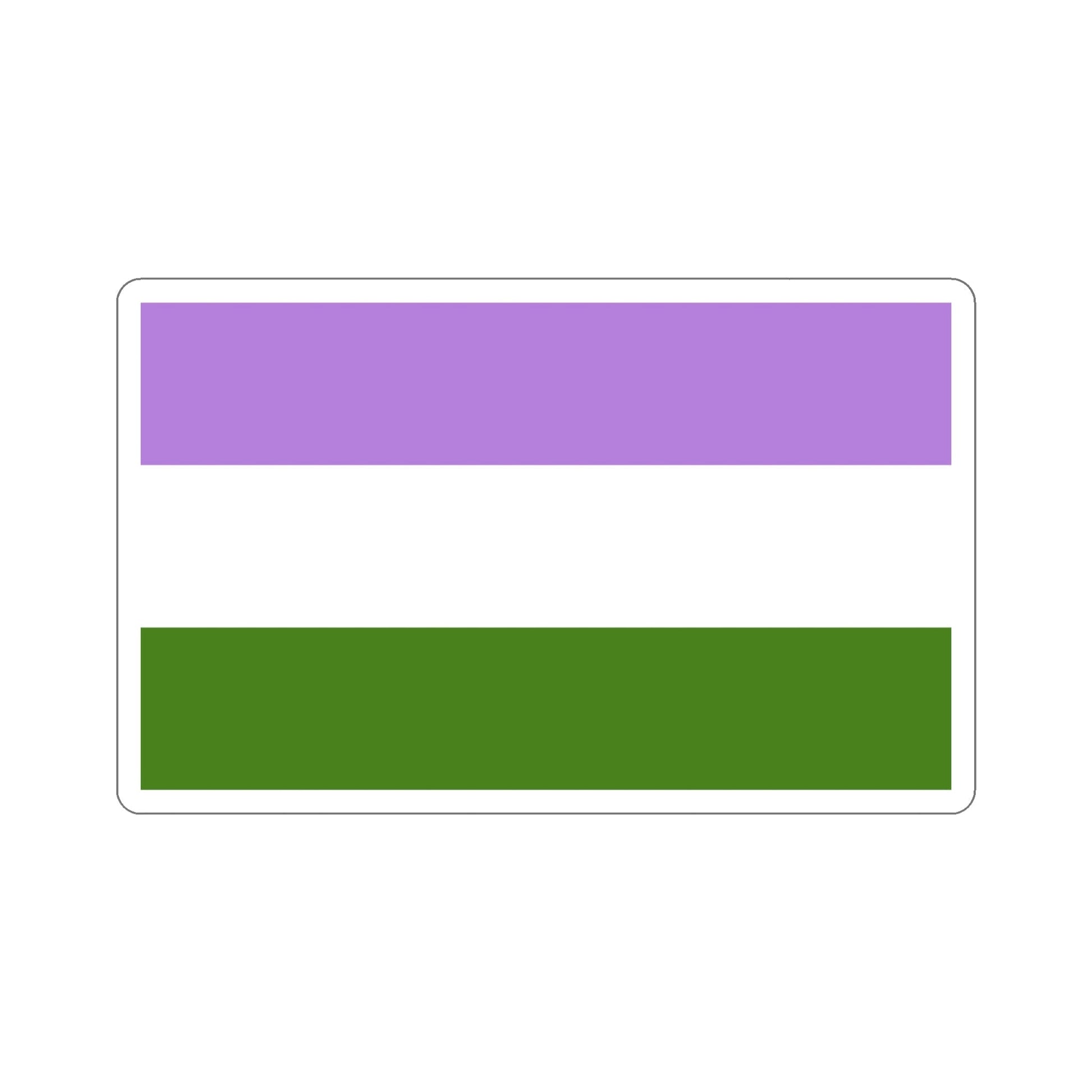 Genderqueer Pride Flag STICKER Vinyl Die-Cut Decal-5 Inch-The Sticker Space