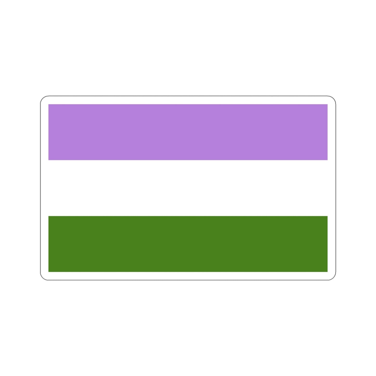 Genderqueer Pride Flag STICKER Vinyl Die-Cut Decal-6 Inch-The Sticker Space