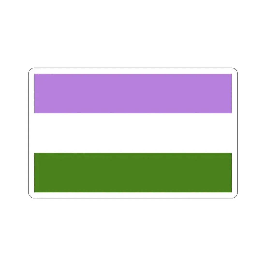 Genderqueer Pride Flag STICKER Vinyl Die-Cut Decal 6 Inch - The Sticker Space
