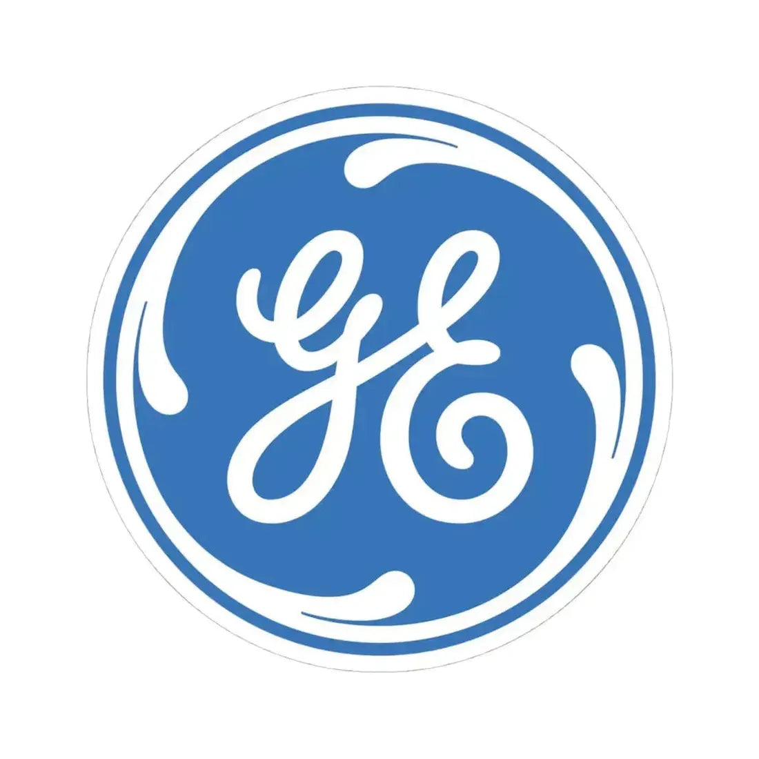General Electric Company (Logo) STICKER Vinyl Kiss-Cut Decal 4 Inch White - The Sticker Space