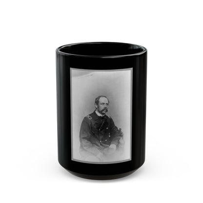 General George Henry Sharpe, Three-Quarter Length Portrait, Seated, Facing Right (U.S. Civil War) Black Coffee Mug-15oz-The Sticker Space