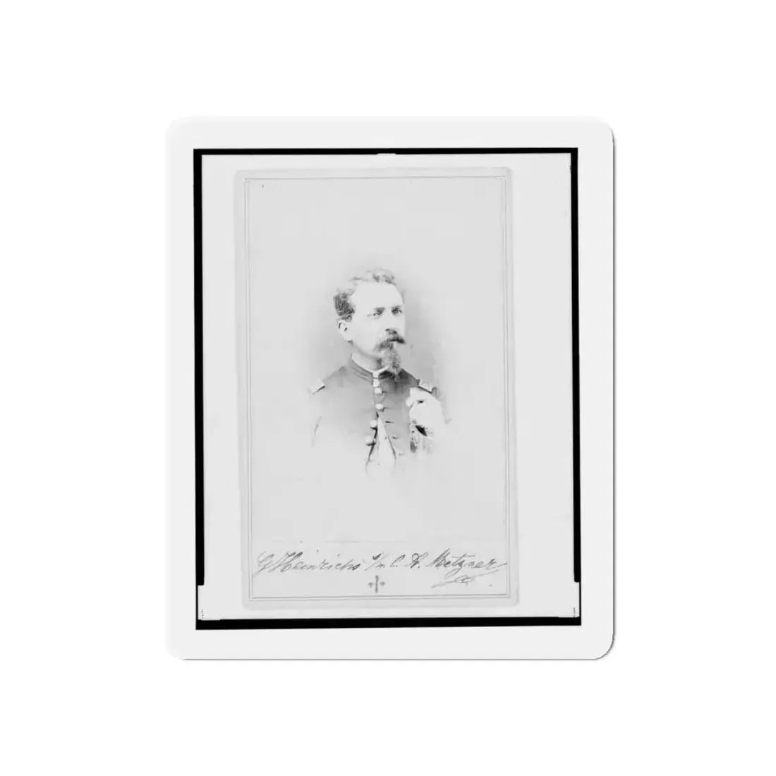 General Gustav Heinrichs, Union Officer, Half-Length Portrait, Facing Front (U.S. Civil War) Refrigerator Magnet 6 Inch Die-Cut - The Sticker Space